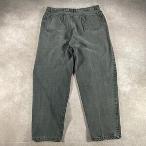 90’s Today’s News Black Washed Denim Tapered Jeans 34x27